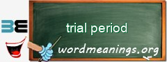 WordMeaning blackboard for trial period
